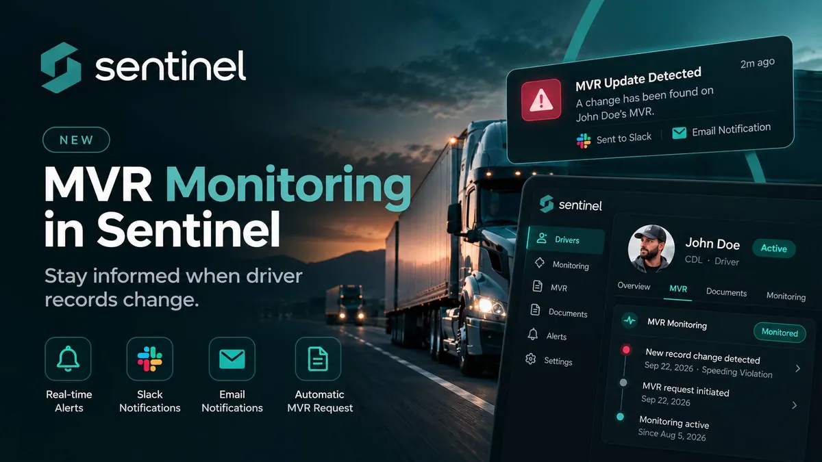 Spotter AI Adds MVR Monitoring to Sentinel to Help Motor Carriers Track Driver Record Changes